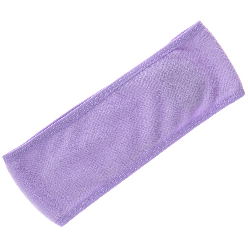 1 pièces coloré doux Salon SPA visage bandeau femmes réglable bandeau maquillage Toweling enveloppe cheveux bandeau cheveux accessoires: purple