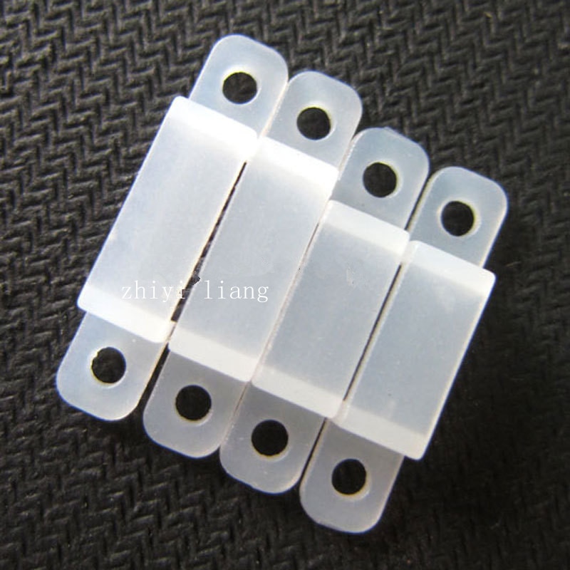 100 Stuks Silicon Clip Connector Voor Fixing 8Mm/10Mm/12Mm 5050 5630 1903 Ws2811 3528 5050 1210 Rgb Droom Kleur Led Strip