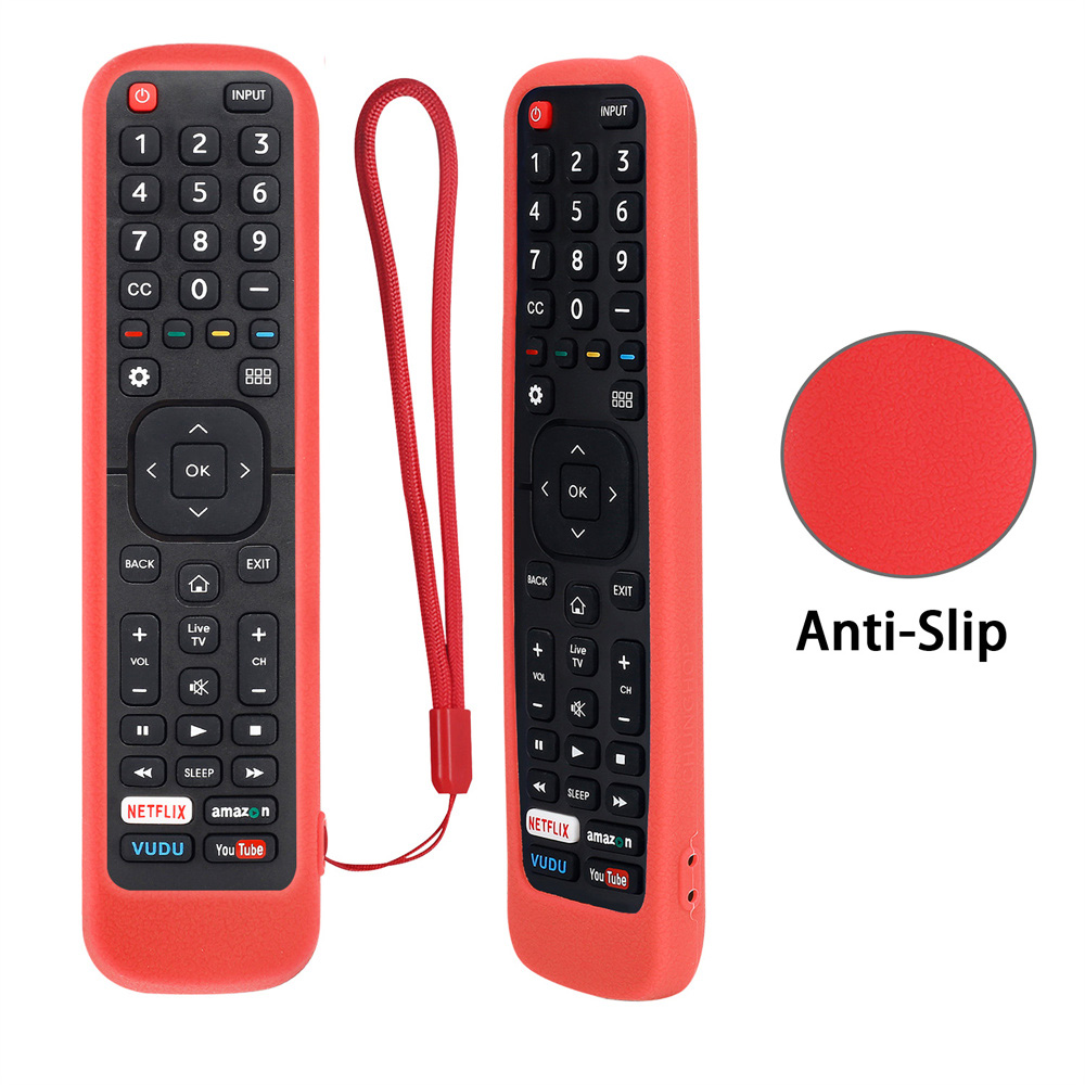 Fundas de Control remoto de TV para Hisense EN2A27 LED HDTV EN-2A27 HDTV, funda de Control remoto, amigable con la piel, a prueba de golpes, protector: red