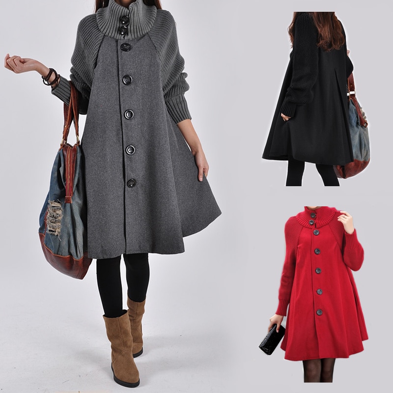 Blouson de grossesse pour femme | Long vêtement de maternité, vêtement en tricot ample et de grande taille, automne-hiver