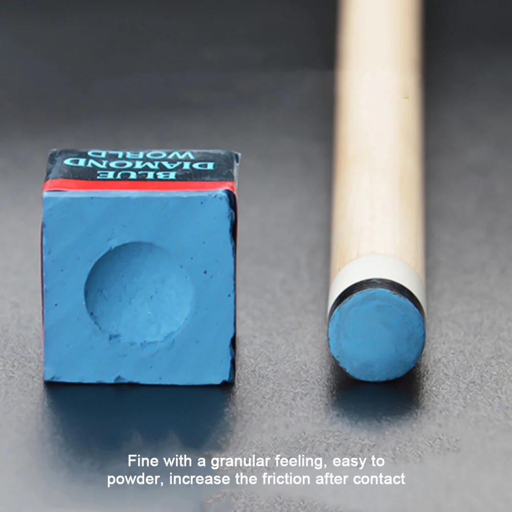 2Pcs Blue Diamond Blue Billiards Pool Snooker Cue Stick Chalks Billiard Accessories
