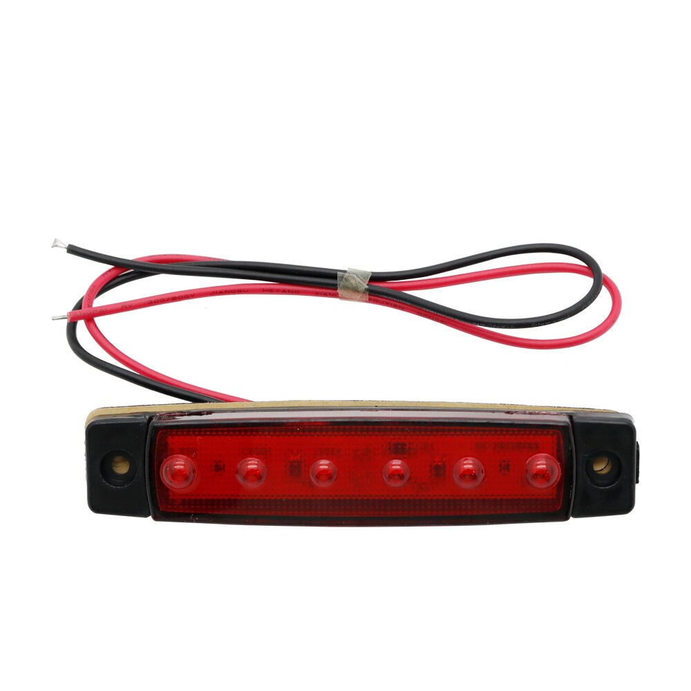 10x Red Car External Lights LED 12V 6LED Auto Car Bus Truck Wagons Side Marker Indicator Trailer Light Rear Side Lamp