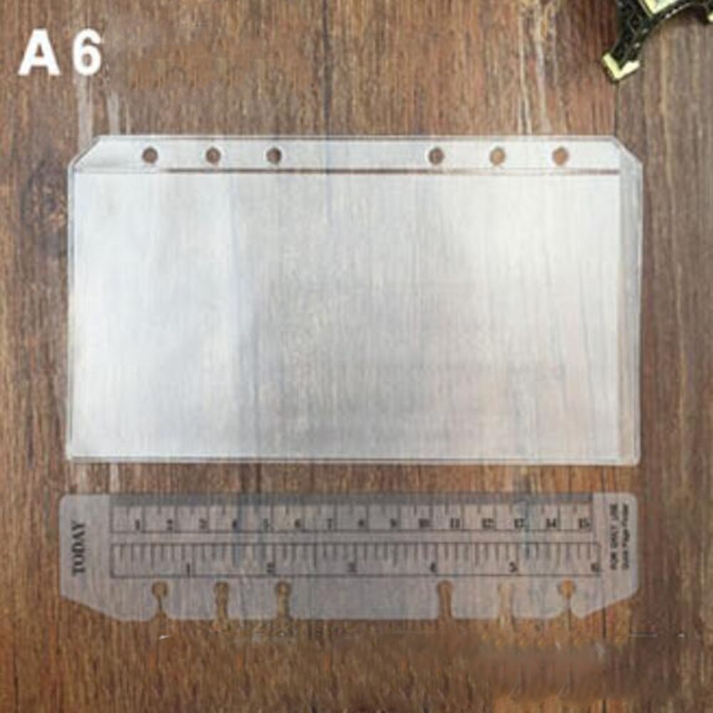 A5 A6 A7 Size Binder Pockets 6 Ring Binders Loose Leaf Waterproof PVC Notebook Pouch Refill Document Bag For Cards Files Storage: A6
