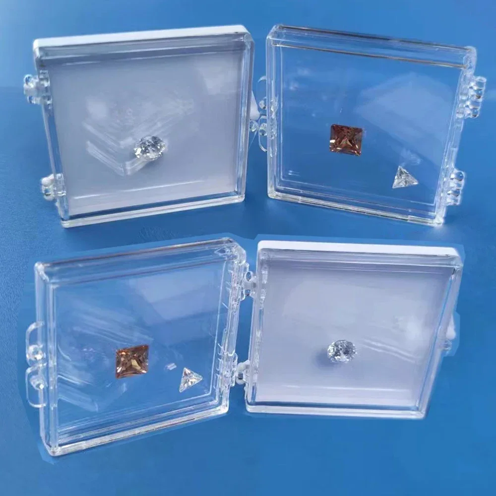 Lose Diamant Schmuck Display Box Edelsteine Stein Lagerung Organizer Klebrige Strass Vitrine Edelstein Verpackung Box Edelstein Box