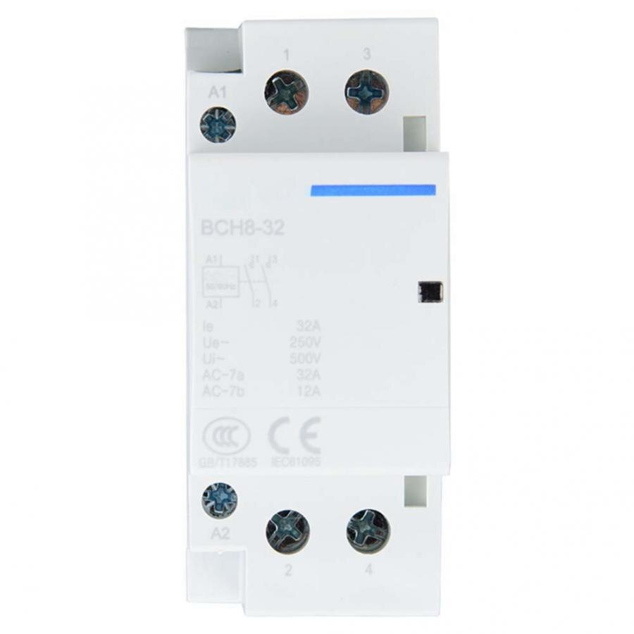 contator 2P 32A Low Power Consumption Household DIN Rail AC Contactor 1NO1NC 50/60HZ Household ac Modular contactor