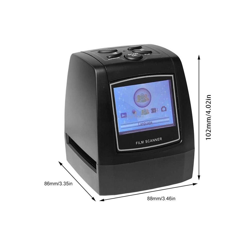 High Resolution Photo Scanner 35/135mm Slide Film Scanner Digital Film Converter 2.36"LCD