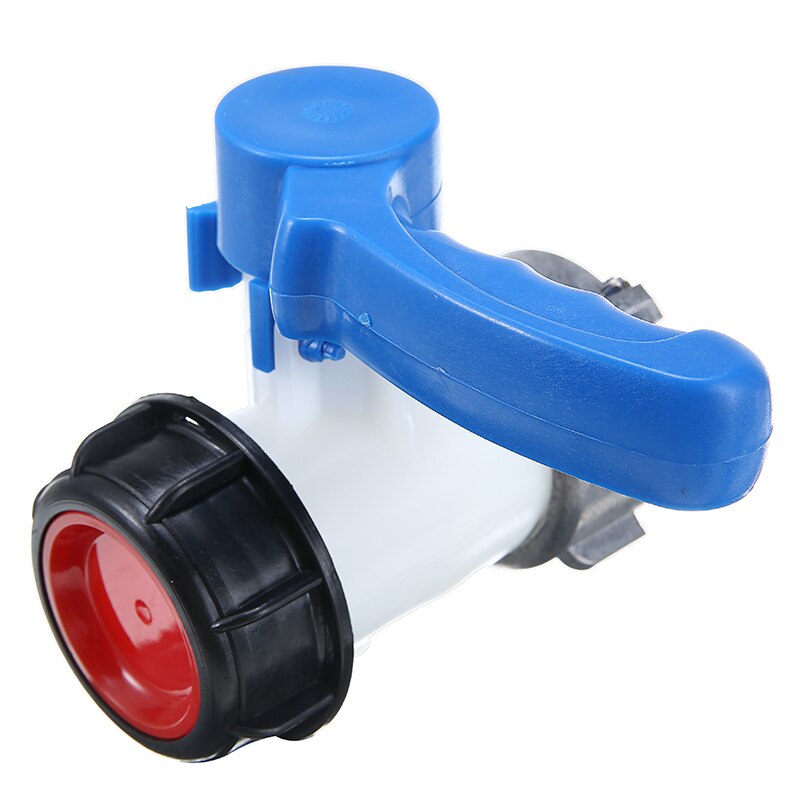 Tank Ball Valve Free Turning Aluminum Nut Plastic Container Outlet Control High Mechanical Acid Resistance Corrosion Resistance