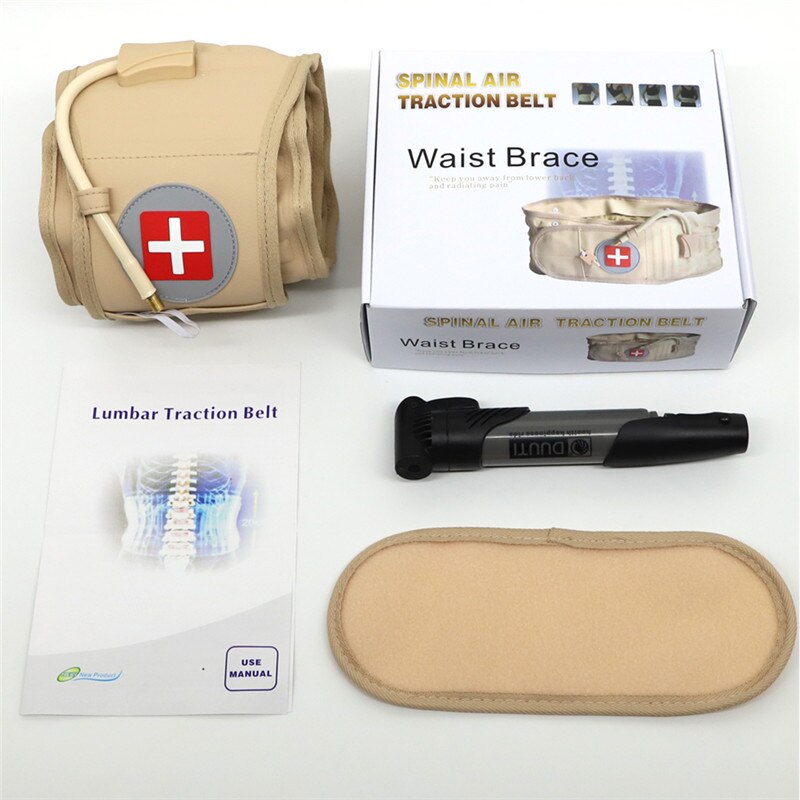 Lumbar Inflatable Traction Belt Back Decompression Waist Belt Pain Lower Lumbar Support Fit for 29 Inches-49 Inch