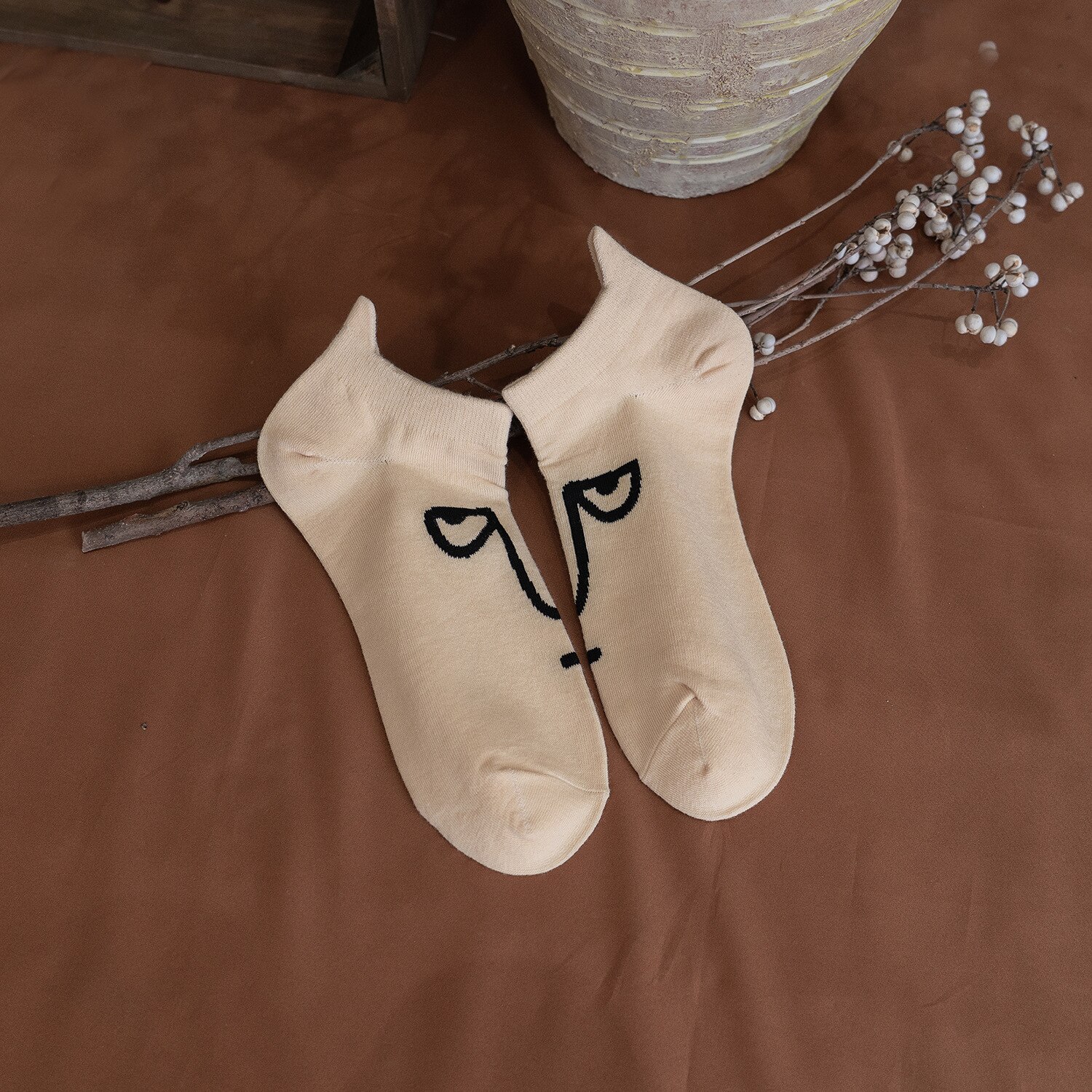 8 Pieces=4 Pairs/Lot Funny Women Boat Socks Cute Harajuku Summer Compression Ankle Socks Breathable and Comfortable TJ3080: 4 Pairs color 5