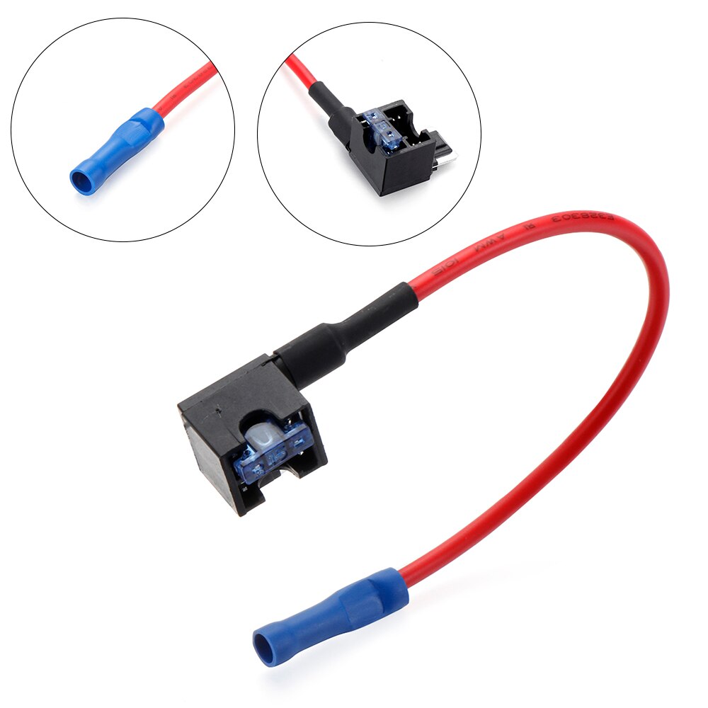 5 stk. legg til en krets sikringsventil bil mini mikroblad sikringsholder 12v lavprofil holder adapter sett biltilbehør