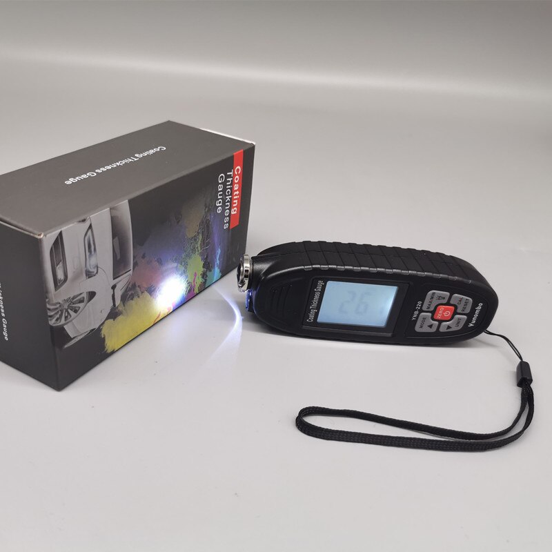 Yunomobo – jauge d'épaisseur de peinture de voiture, lumière LED, testeur d'épaisseur de revêtement de Zinc en métal, Fe &amp; NFe &amp; Fe + Zn