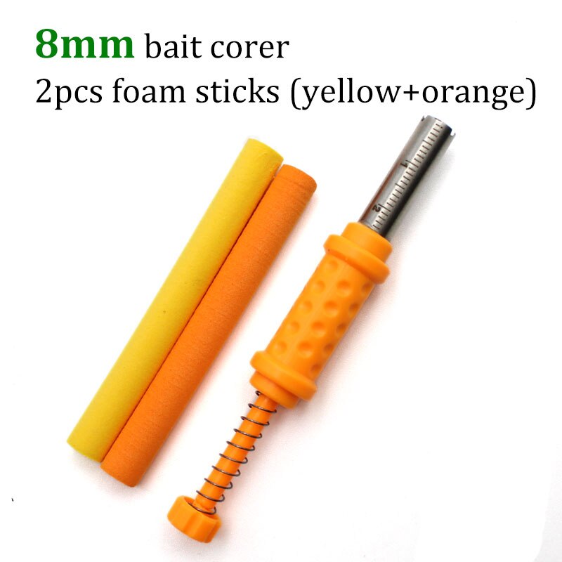 Kit d&#39;outils de pêche à la carpe 6mm/8mm, bouillettes Pop-Up, accessoires de fabrication d&#39;appâts pour carpe + plate-forme en mousse pour matériel de pêche: 8mm-YE and orange