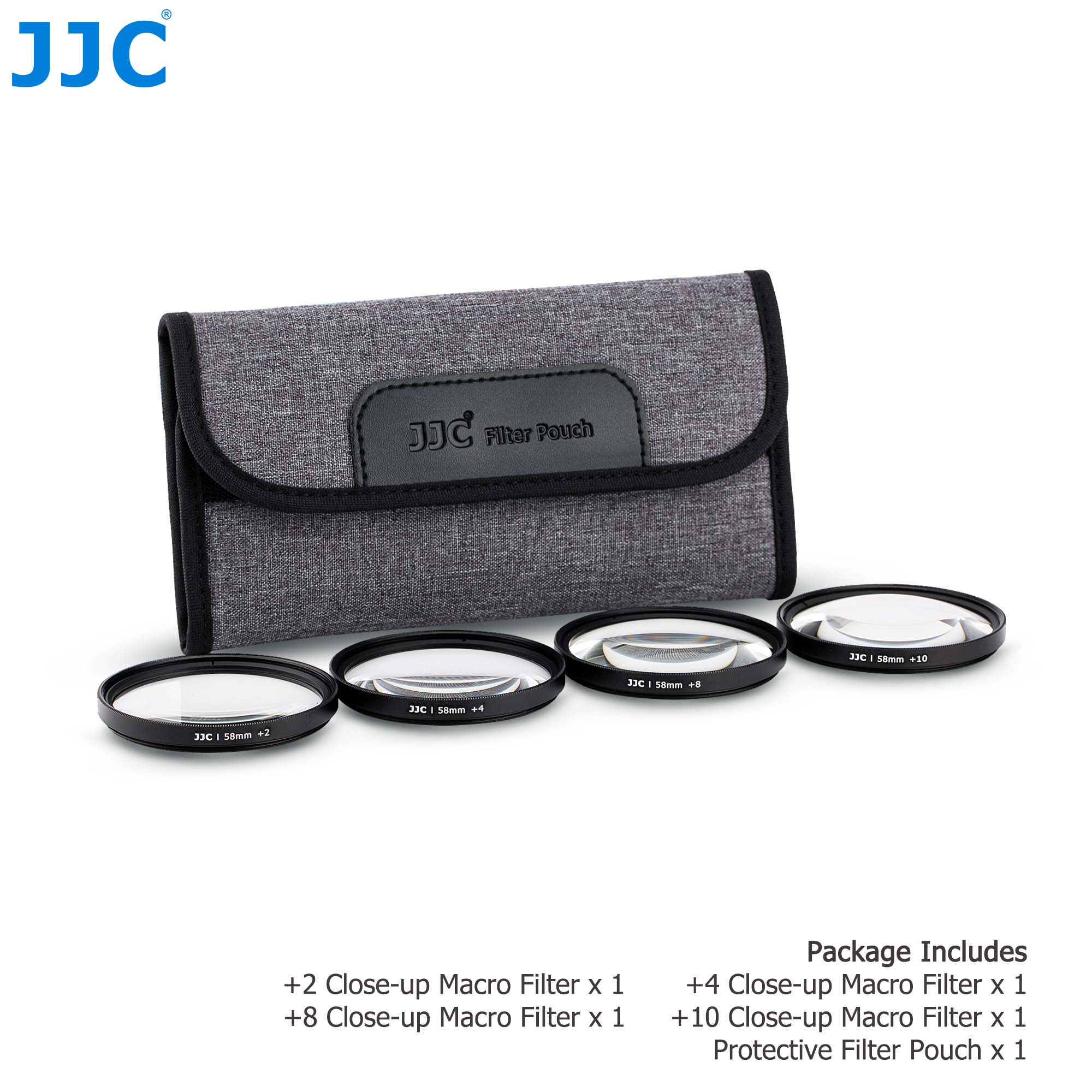 JJC Makro nah dran hoch Filter einstellen + 2 + 4 + 8 + 10 nah dran-hoch 40,5mm 49mm 52mm 55mm 58mm 62mm 67mm 72mm 77mm + Filter fallen Beutel für DSLR
