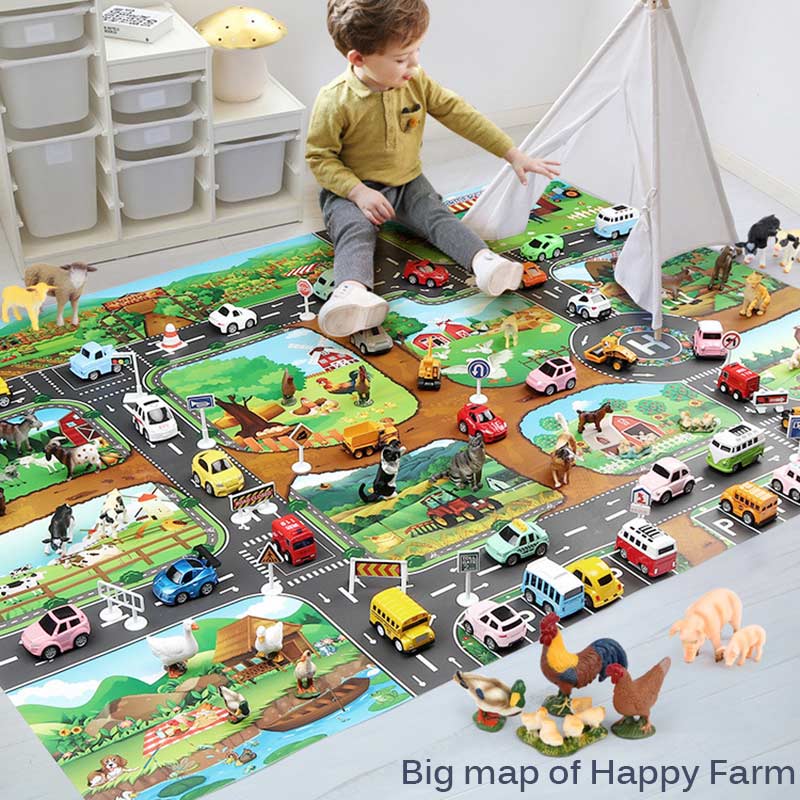 Baby Speelkleed Road Tapijt Voor Kinderen Cartoon Verkeer Tapijt Kleine Jongens En Meisjes Indoor Speelgoed Playmat Baby 'S Spelen Educatief mat