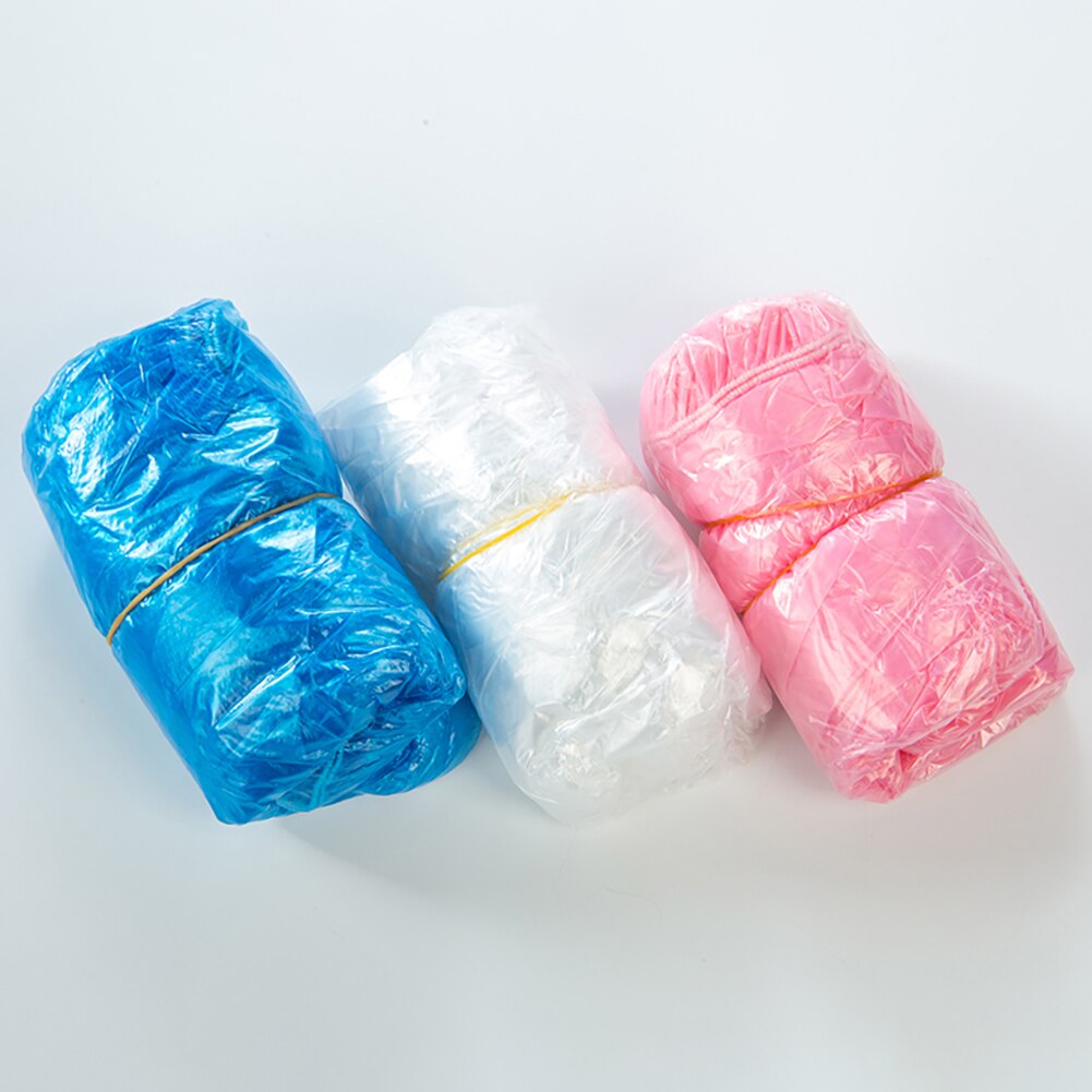 100/300pcs Disposable Plastic Shoe Covers Boot Non-Slip Protective Covers Household Hotel Hospital Transparent Shoe Cover Sets