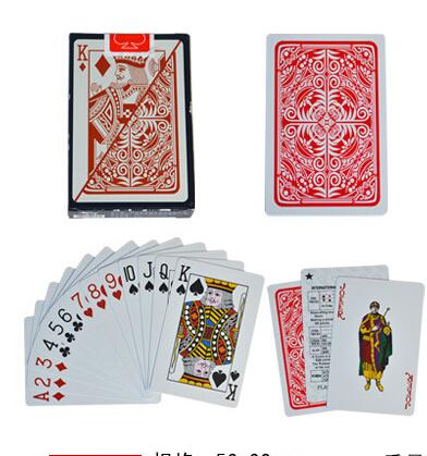 Carte da gioco in PVC impermeabile e solitario poker solitario black jack carte da gioco in plastica poker gioco da tavolo carta da gioco regalo creativo: 5735 red pvc