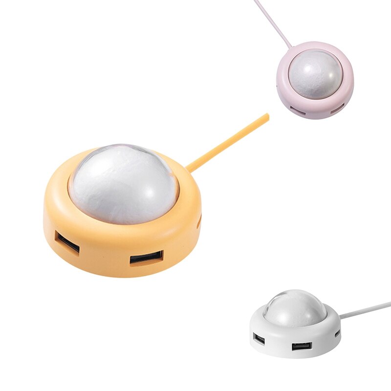 USB Hub 4 Ports Splitter Adapter Multi-Port Cute Light Hub Charger Extender for PC Laptop Phone USB Flash Disk