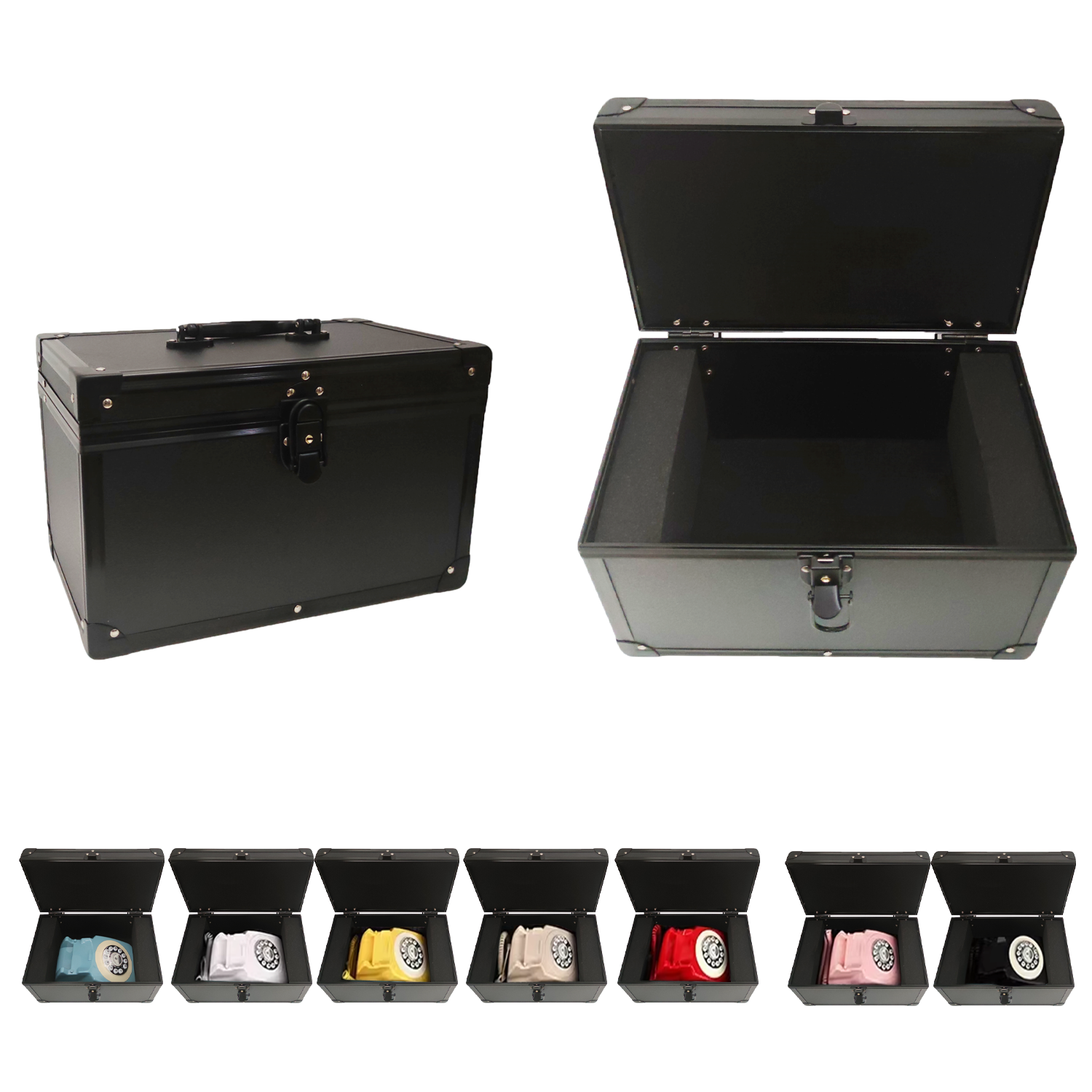 Wedding Audio Guest Book Telephone Suitcase, Audio Guestbook Phone protection box For Wedding Party Gathering Blessing Message T