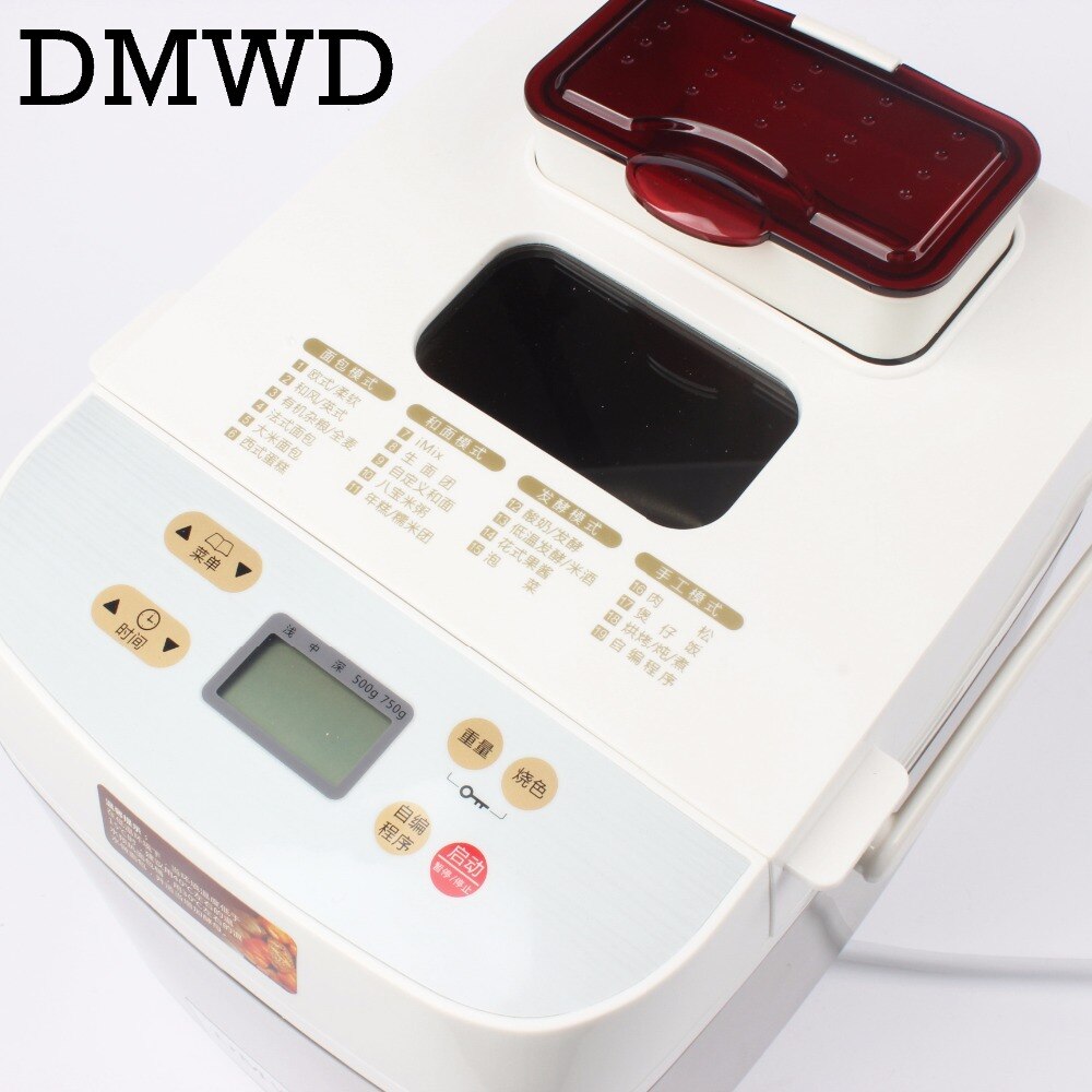 DMWD Automatic Multifunction mini Bread Maker Intelligent User-Friendly Bread baking Machine Breadmaker Cooking Tools 550w EU US