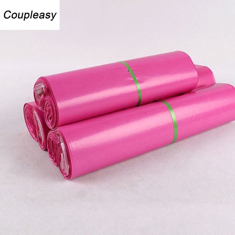 100Stck Rosa Poly Kurier Taschen selbst-Dichtung Klebstoff Lagerung Tasche Neue Material Umschlag Mailer Taschen Wasserdicht Post Versenden taschen