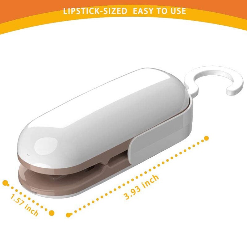 Mini zaksealer,  (2- pack) draagbare vacuüm sealers, zaksealer warmte seal , 2 in 1 warmte sealer en snijder handheld