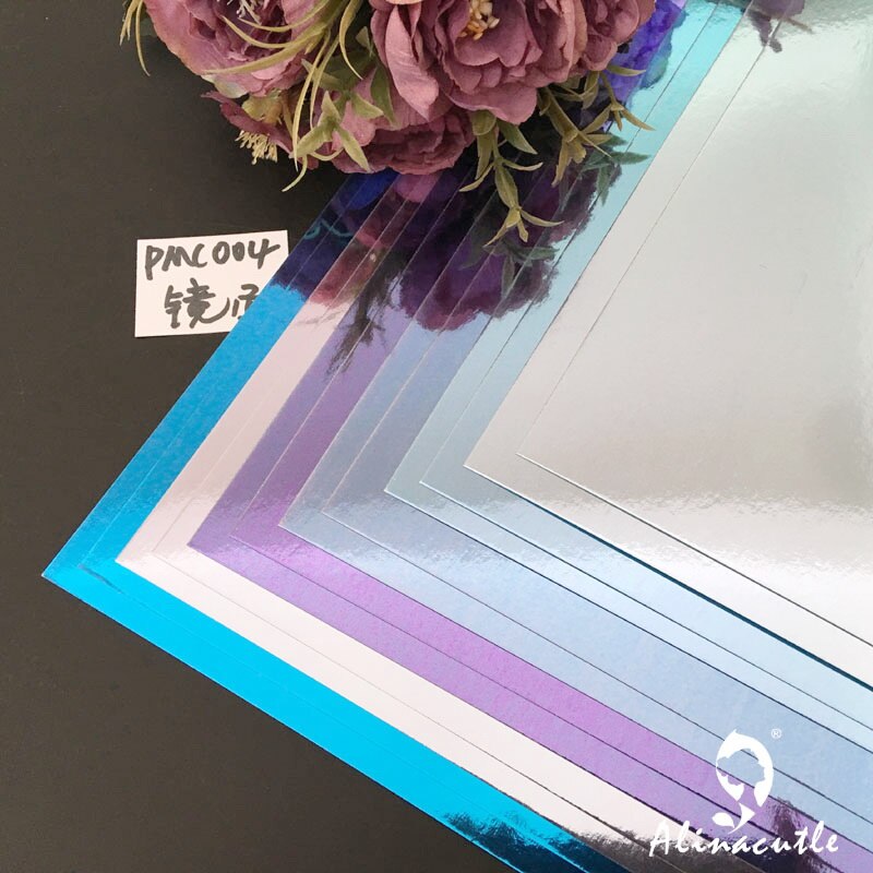 6colors x 2sheet Cardstock Paper Card Stock Mirror Blue Sky Colour Shades A4 250gsm Scrapbooking paper pack craft pad Alinacraft