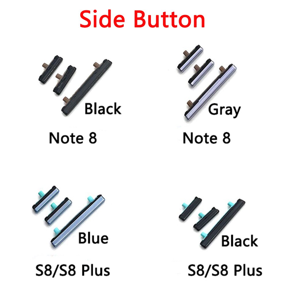 Side Key Power On Off + Volume Buttons For Samsung Note 8 Power Side Key Buttons For Samsung Note 8 S8 S9 S10 Plus Volume Button