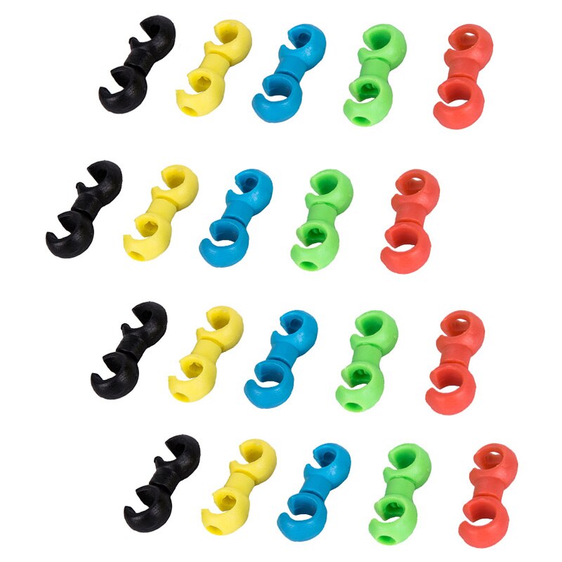 20pcs/Lot Mountain MTB Bicycle Brake Line Buckle S - type Fixed Bicycle Line Buckle Rotated Clip: Orange