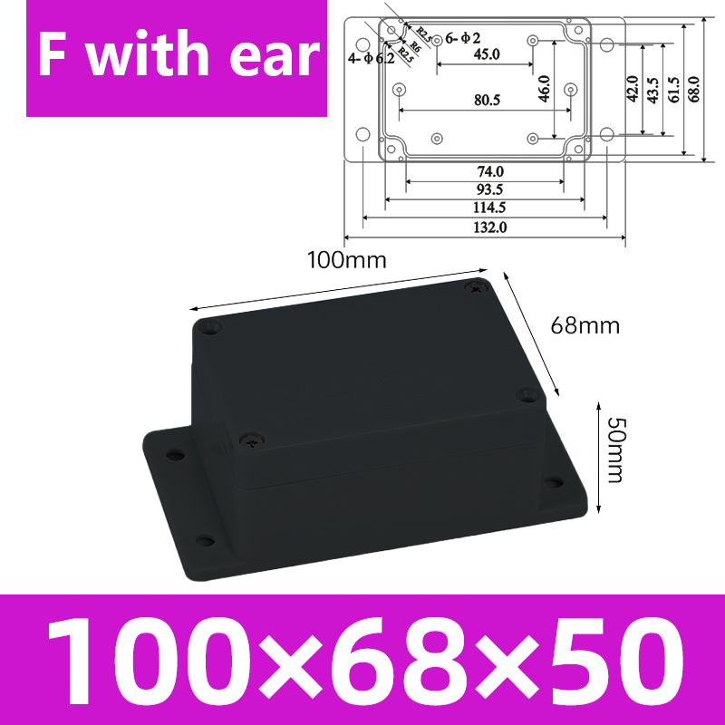 ABS Waterproof Box Housing Electronic Safe Case Plastic Boxes Black Wire Junction Box Plastic Organizer IP67 Waterproof Enclosur: Yellow