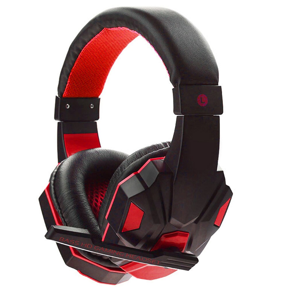 Gaming headset datamaskin stereo gaming hodetelefoner beste casque dyp bass spill øretelefoner med mic led lys for pc gamer: Ikke lys rødt