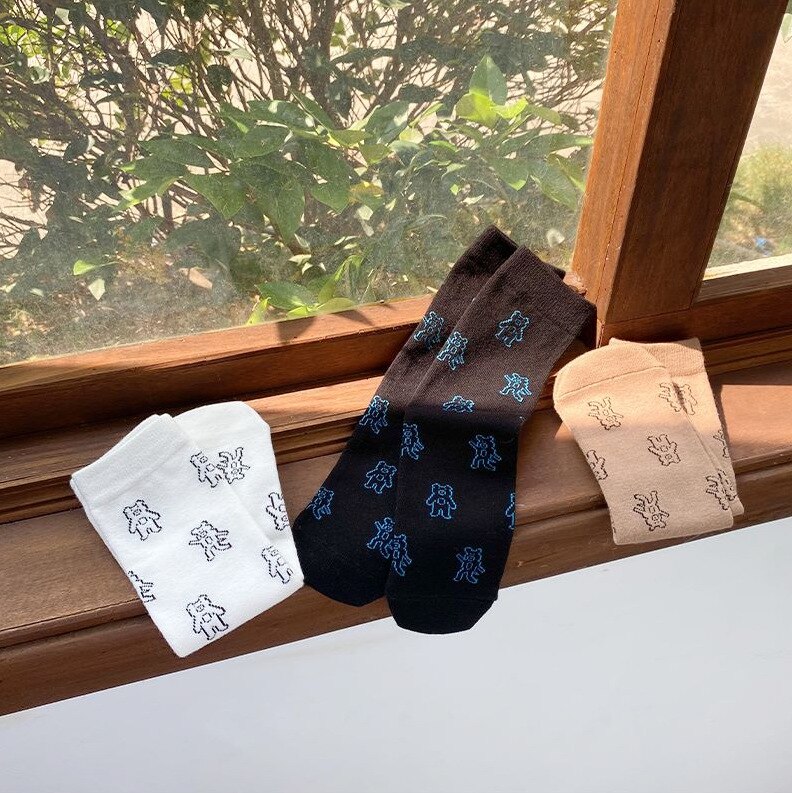 8812 Ins Koreaanse Versie Tij Sokken Kinderen Kalf Sokken Herfst Winter Cartoon Jongens En Meisjes 'Straight Board Sokken