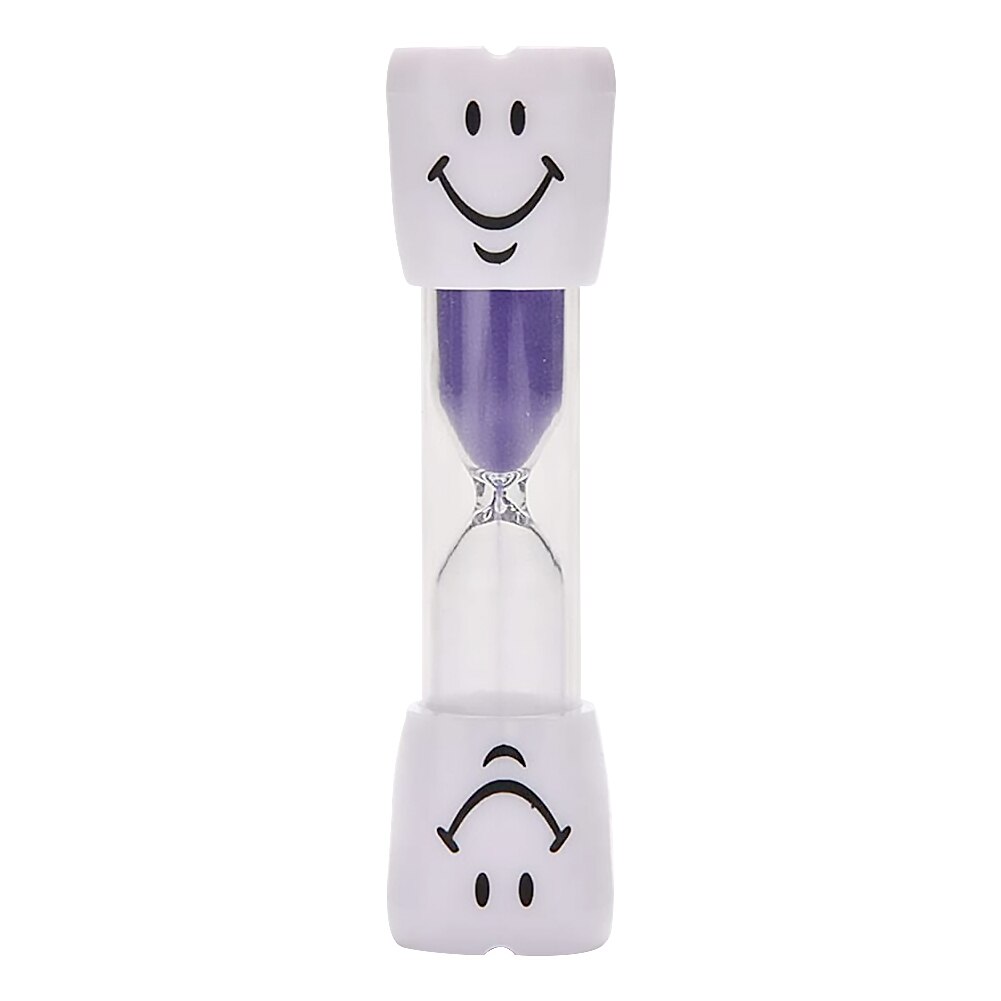 Smiling Face Hourglass Sand Clock for Cooking Brushing Teeth Sands Timer Sandglass Children Kids Desktop Ornaments: Purple
