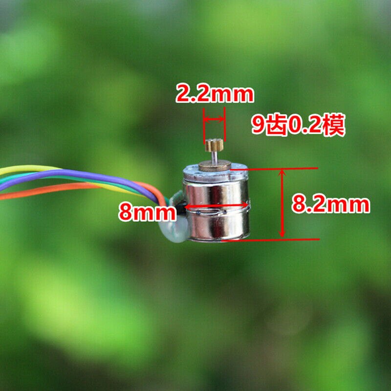 1 Paar Mini 8Mm Stappenmotor 2-Fase 4-Draads Stappenmotor Met 9 Tanden Koperen Gear hoge Kostbare