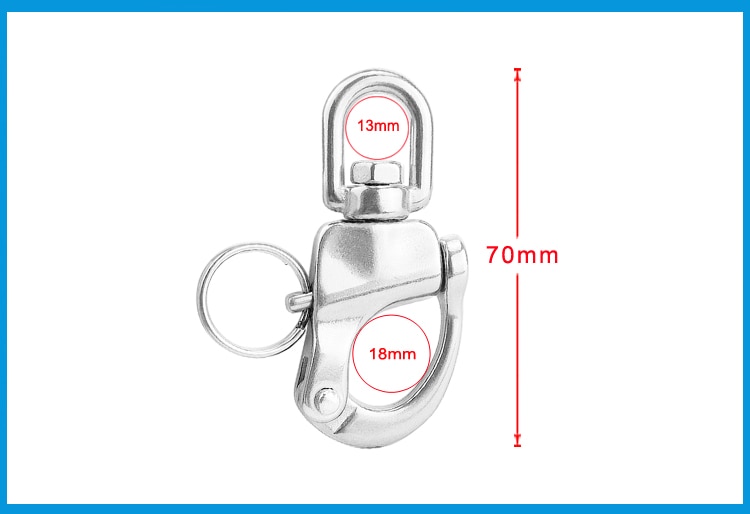 316 Stainless Steel Swivel snap Shackle Quick Release Boat Anchor Chain Eye Shackle Swivel Snap Hook for Marine Architectural