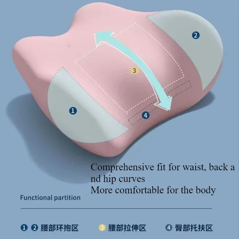 Spesiell korsryggstøttepute søvn korsryggpute ergonomisk myk komfortabel minnebomullsseng korsryggstøtte