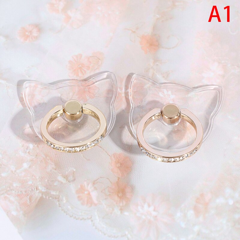 2 Stuks Transparante Mobiele Telefoon Houder Ring Universele Ondersteuning Vinger Ring Houder: A1