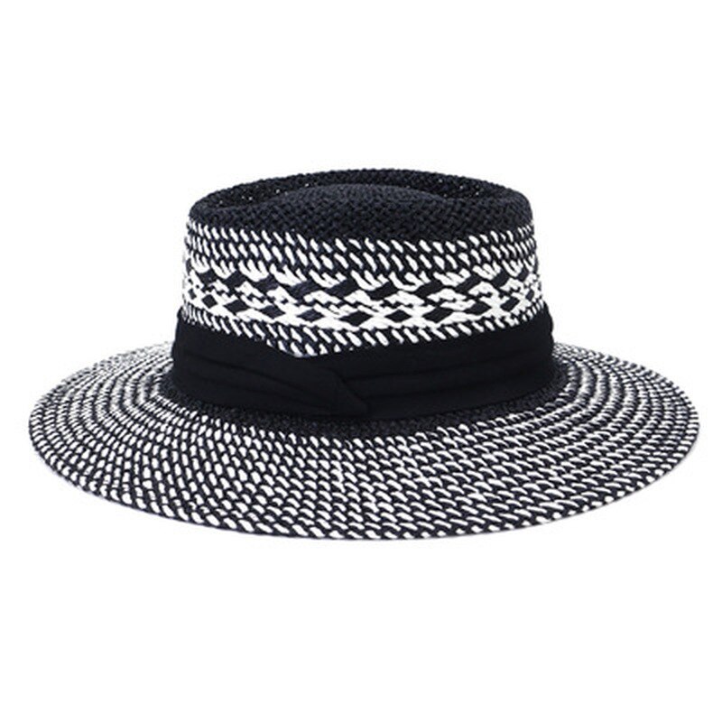 Stro Hoeden Vrouwen Mannen Zomer Lente Ronde Top Wide Brim Zomer Hoeden Groen Blauw Gestreepte Riem Band Luxe Natuurlijke Raffia zomer Hoed: 4