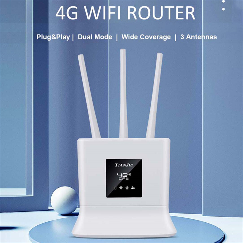 Wifi Modem 4G Sim-kaart Draadloze Router Voor Ip Camera Buiten Wi-fi Hotspot Dekking Wan Lan CAT4 Router Met externe Antenne