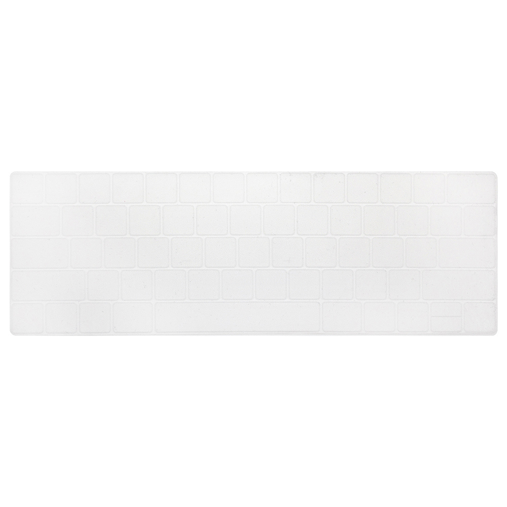 Cubierta de teclado ruso para Mac Book, 13, 15 pulgadas, con barra táctil, A1706, A1707, A1989, 1990, cubierta para teclado de portátil, película de teclado a Color: Transparente