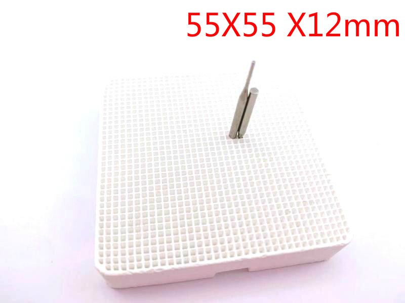 Alumina Ceramic Soldering Plate With Holes Jeweler Pin Welding Tool: 1 Block10 steel pins