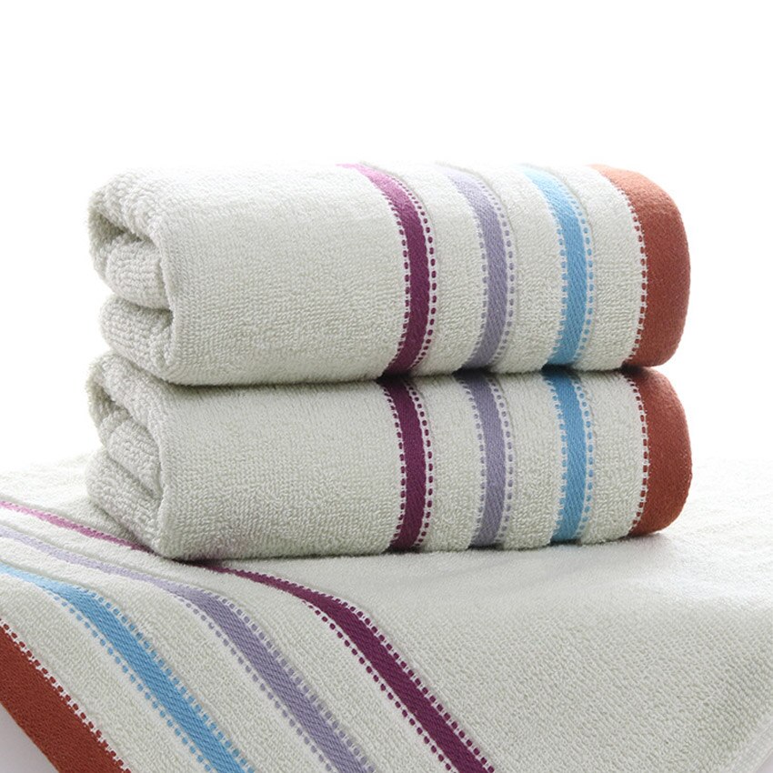 Streep Handdoek Set Soft Beauty Gezicht Spa Handdoek 100% Katoen Badhanddoek Grote Handdoek Thuis Badkamer Voor Volwassenen Kids 3 kleuren serviette De Bain: grey / 1pcs 34x75cm