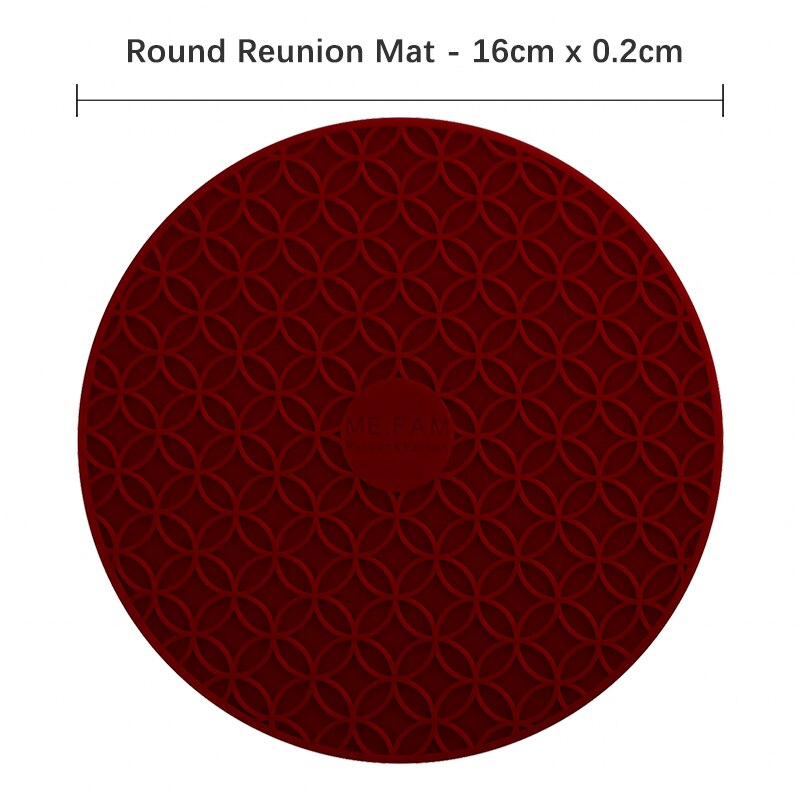 ME.FAM-tapis rond en Silicone flocons de neige en treillis, dessous de verre antidérapant isolant thermique, tapis de bol, décoration de bureau et cuisine