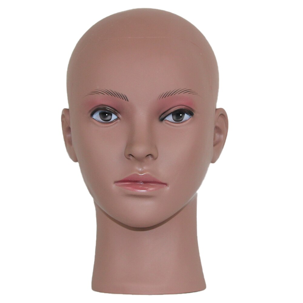 Black Afro Cosmetology Mannequin Head Bald Manikin head for Wigs Making Wig Display Hat Display Glasses Display with Free Clamp: only head