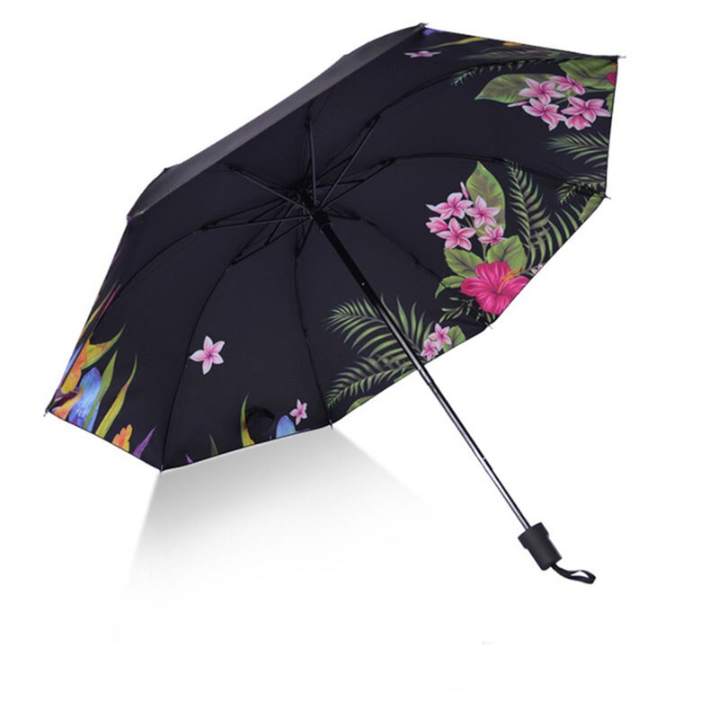 Yada lila lotusblommor paraply för kvinnor hopfällbara prinsess paraplyer blommigt vattentätt paraply parasoll parapluie  ys200039: Ys200039 mt 5