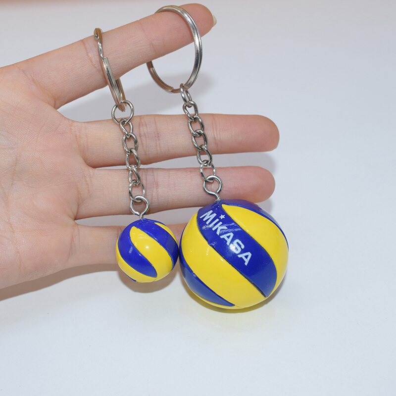 Criativo voleibol chaveiro de couro esportes vôlei pingente mini voleibol chaveiro pequena bola chaveiro saco acessórios