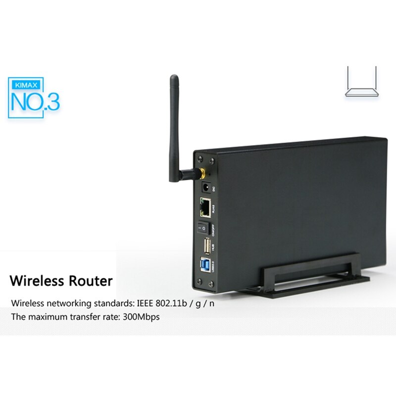 Blueendless Rj45 Externe Harde Schijf Case Nas Wifi Antenne Draadloze Wifi Sata Usb 3.0 Wifi Hdd Interface Aluminium Hdd Box hdd 3.