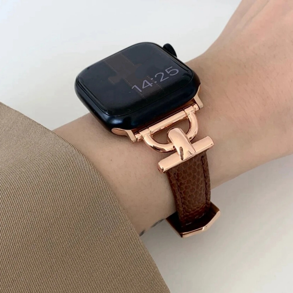 Para Apple Watch band mujer Serie Ultra 10/9/8/7/6 38mm 40mm 41mm 42mm 44mm 45mm 46mm Correa de cuero