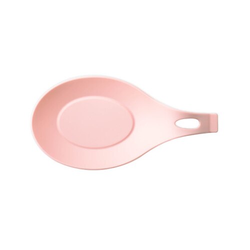 Silicone Insulation Spoon Rest Heat Resistant Placemat Drink Glass Coaster Tray Spoon Pad Eat Mat Pot Holder Kitchen Accessories: Pink