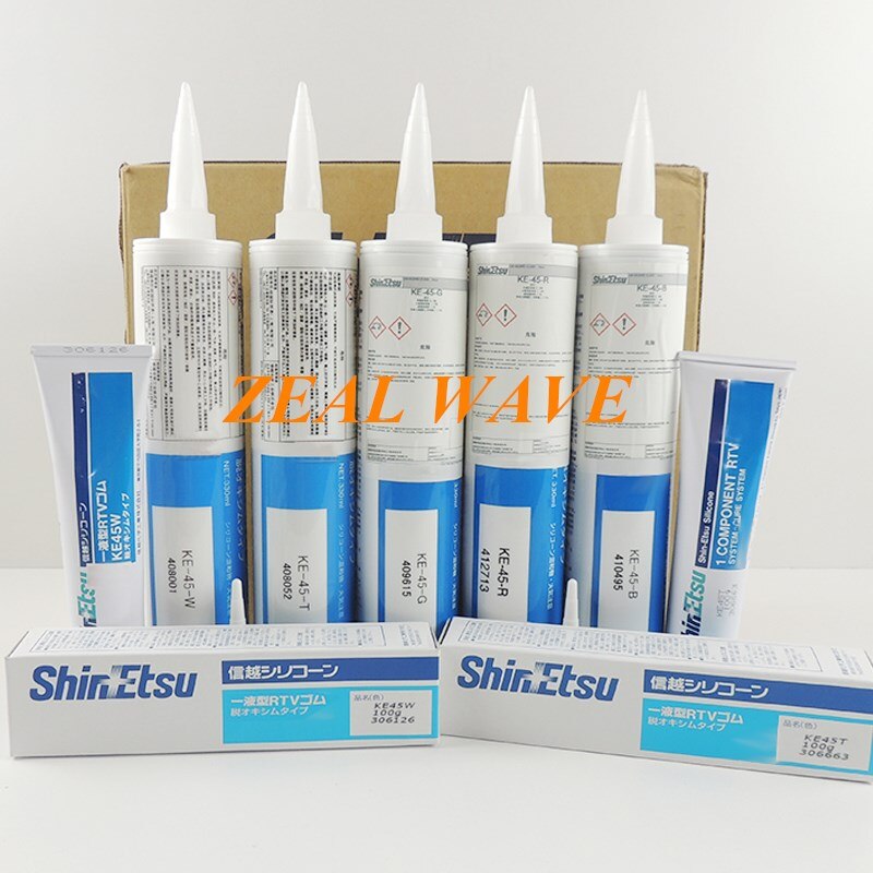 Shin-Etsu KE-45-W KE-45-T KE-45-R KE-45-G KE-45-B Wit Kit Isolerende Rubber Vlamvertragende Siliconenkit