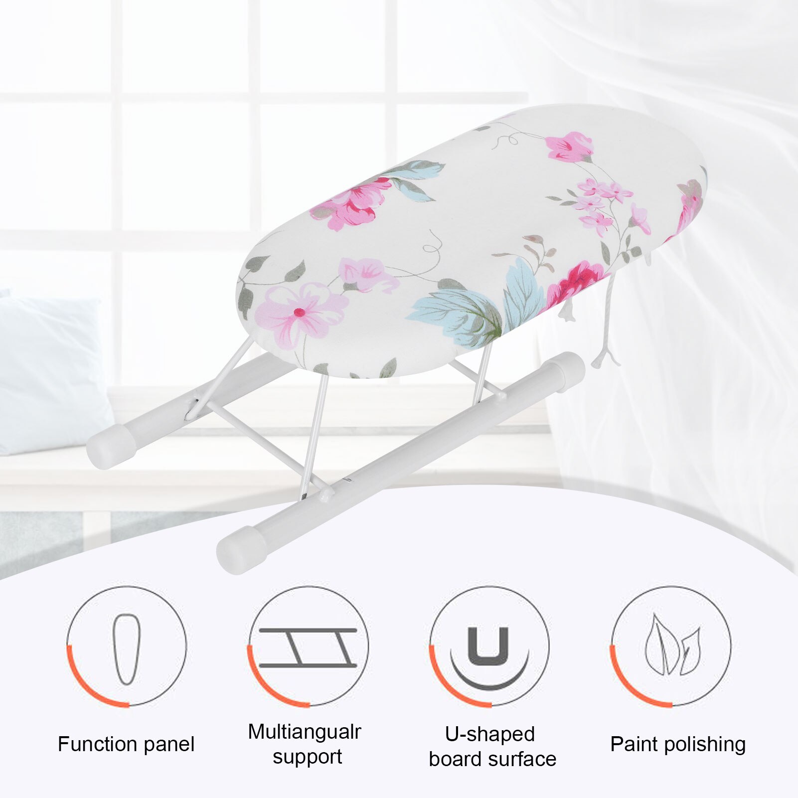 Mini planche à repasser, manchettes pliables, Table à repasser pour voyage à domicile, vêtement délicat imprimé exquis